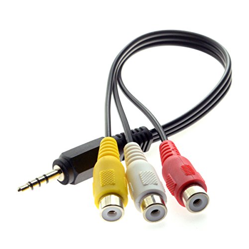 RCAケーブル 3.5mm 1 / 8 'オス ステレオ 車 Aux to 3 RCA AVメスコードオーディオ...