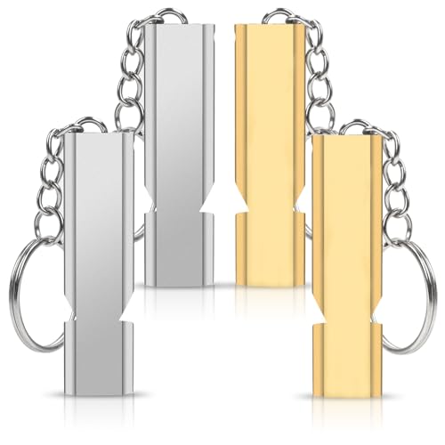 ホイッスル 防災 笛 救援 防災ホイッスル アウトドア 学校 ジム キャンプ ハイキング 生存 審判 コーチ 装備 ライフガード ゴールド 2個 シルバー 2個 送料無料