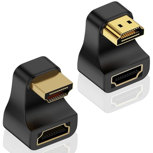 HDMIアダプター 48Gbps バージョン2.1アダプタ 8K@60Hz / 4K@120Hz テレビ HDR フルHD 延長アダプタ コンパクト ポータブル (B 2個入り)