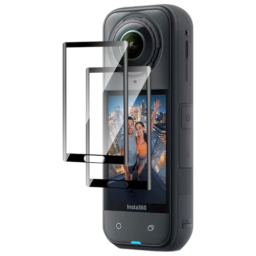 Insta360 X5 フィルム 光学ガラス 9H硬度 Insta360 X5 保護フィルム 高透過率 衝撃保護 撥水撥油 気泡ゼロ 飛散防止 [2枚入り]