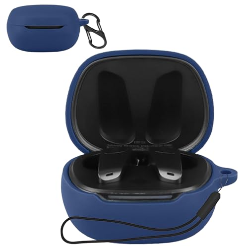 EDIFIER NeoBuds Planar ケース カバー (カラビナ付き+ストラップ付き ) シリコン EDIFIER NeoBuds Planar 対応 便利 カラビナ付 旅行 軽量小型 装着充電可能 EDIFIER NeoBuds Planar ケース カバー(ブルー)