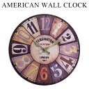 オールドルックウォールクロック 時計 28.5cm (KENSINGTON COLORFUL 174) ホワイト ウッド オールドアメリカン 軽い 見やすい 壁掛け時計 視認性が高い ダイナー カフェ 大きい ヴィンテージ風 ガレージ おしゃれ 西海岸風 インテリア アメリカン雑貨