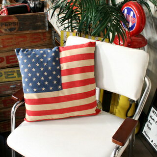 USA 星条旗柄のアメリカンクッション クッション フラッグ カントリー オールディーズ 西海岸風 インテリア アメリカン雑貨
