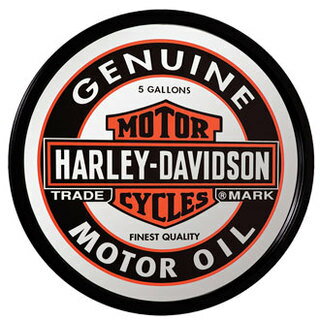 【HARLEY-DAVIDSON】ハーレーダビッドソン ＜オイルカン＞ミラー（丸型） HDL-15216 パブミラー アメリカンミラー 西海岸風 インテリア アメリカン雑貨