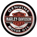 【HARLEY-DAVIDSON】ハーレーダビッドソン ＜オイルカン＞ミラー 丸型 HDL-15216 パブミラー アメリカンミラー 西海岸風 インテリア アメリカン雑貨