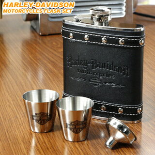【HARLEY-DAVIDSON】ハーレーダビッドソン フラスクセット HDL-18505バーボン ウイスキー アメリカンバイク バイク 西海岸風 インテリア アメリカン雑貨