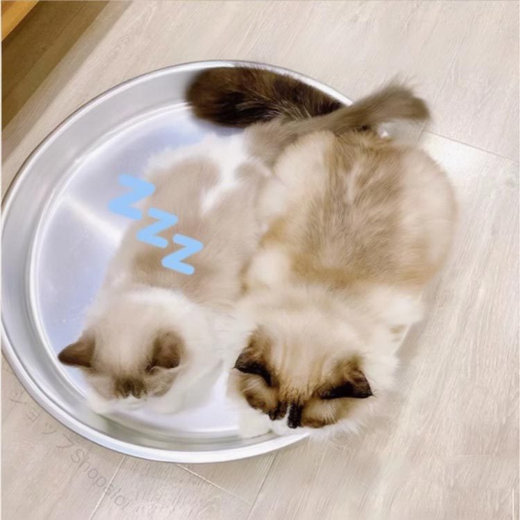 ひんやり 猫鍋 アルミ製 冷感 夏用 暑さ対策 クールベッド ペット用 猫ベッド 熱中...
