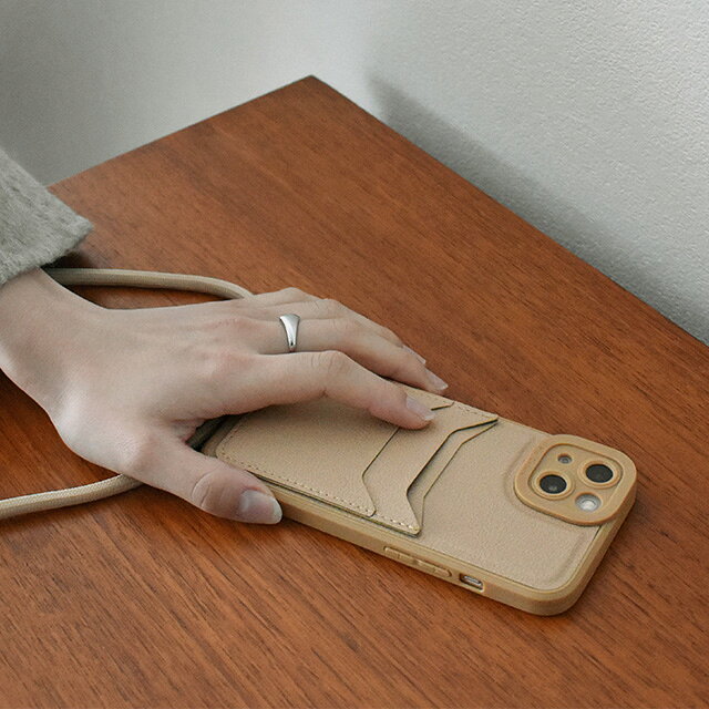 ネコポス配送 iPhoneケース ショルダー カード収納 iPhone14 iPhone14pro iPhone13...