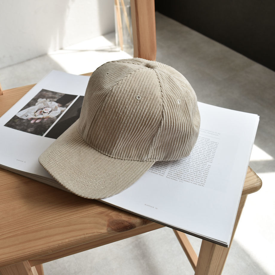 コーデュロイ キャップ 帽子 ベージュ /ブラウンのサムネイル