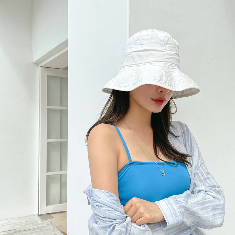 ネコポス配送 ワイドブリムハット ブラック/ホワイト/ベージュ