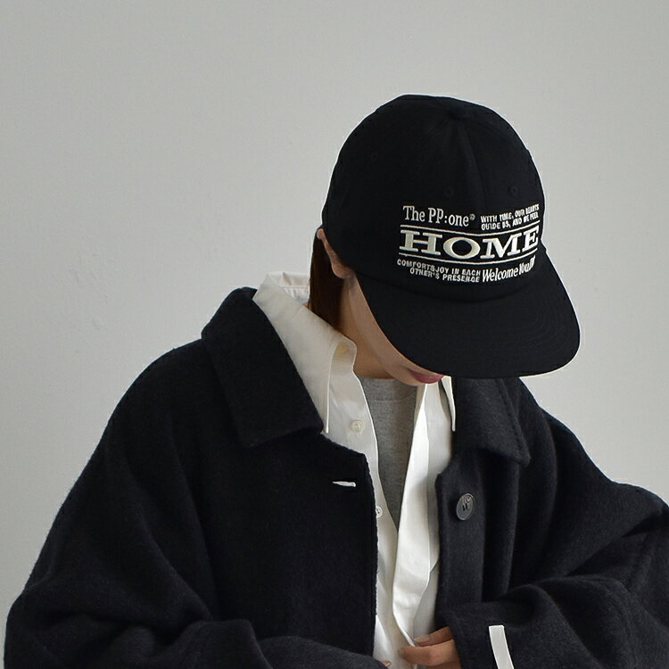 ネコポス配送 HOME 刺繍ロゴ キャップ パープル/ダックブルー/ブラウン/ブラック