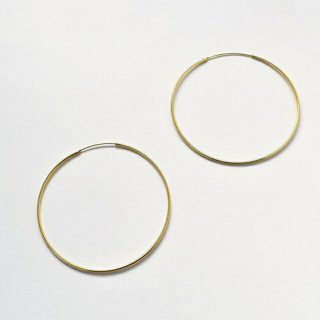 【ネコポス送料無料】 ance SV925 60mm Gold Hoop Pierce