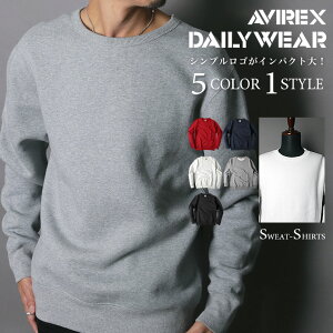 ポイント10倍★AVIREX アビレックス DAILY L/S CREW NECK SWEAT デイリー 長袖 クルーネック スウェット 6153509 【クーポン対象外商品】