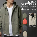 アヴィレックス ジップアップパーカー メンズ ポイント10倍★AVIREX アビレックス DAILY FADE WASH ZIP UP PARKA デイリー ジップパーカー フェードウォッシュ カジュアル ヴィンテージ シンプル スウェット 7833931002 新作 【クーポン対象外商品】