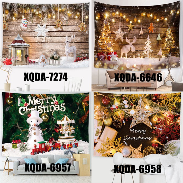 クリスマス タペストリー 壁掛け 大判 130×150cm 1枚 飾り付け 場所を取らない クリスマスツリー ギフト プレゼント クリスマスの準備はお早めに 3