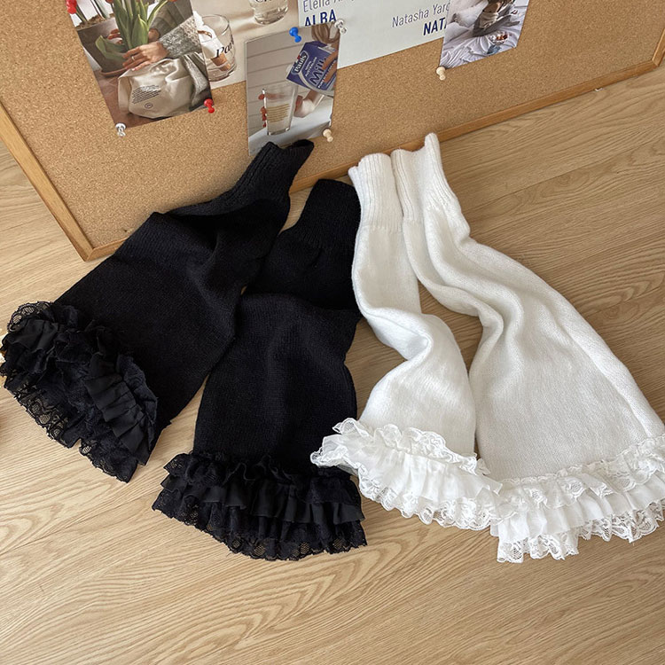 レディース レッグウォーマー 可愛い ルーズソックス レース ソックス 冷え対策 靴下 ニット 原宿パンク 地雷系 足首ウォーマー ゆったり ロリータ ソックス レッグカバー 制服 y2k おしゃれ ダンス 編み ニット 暖かい 防寒
