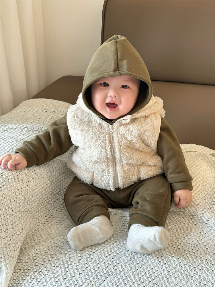 キッズ ボア ベスト コート モコモコ アウター くま耳 男の子 女の子 防寒 子供服 ...