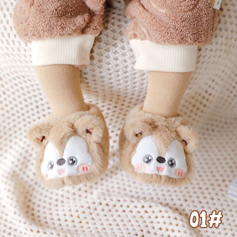 LAX SHOPのファーストシューズ 靴下 女の子 男の子 ベビーシューズ ルームシューズ 子供 キッズ もこもこ かわいい シューズ あったか 暖かい 防寒 可愛い 子ども 幼児 秋冬 滑り止め 室内 部屋履き 脱げにくい 靴 秋冬 ブーツ 赤ちゃん 靴 新生児｜アングル2
