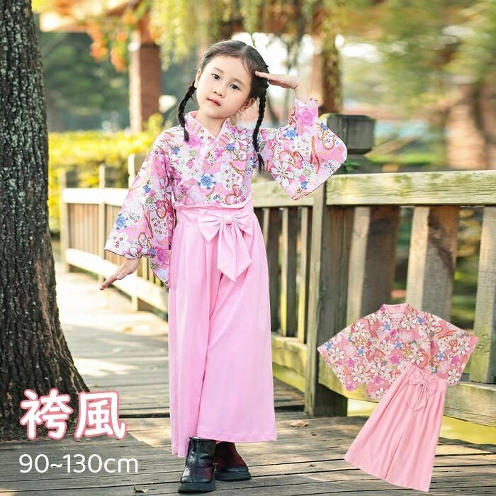 キッズ 袴 袴風 女の子 セットアップ 子供 2点 セット 七五三 お宮参り 節句 端午の節句 ひなまつり 結婚式 誕生日 ギフト 和風 お正月 可愛い ひな祭り 誕生日 記念日 100cm 110cm 120cm 130cm