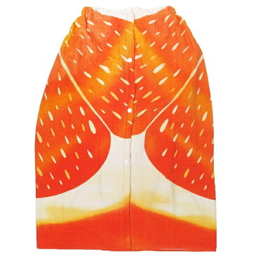 フルーツドレス[ラップタオル]80cm丈巻き巻きタオル/オレンジドレス