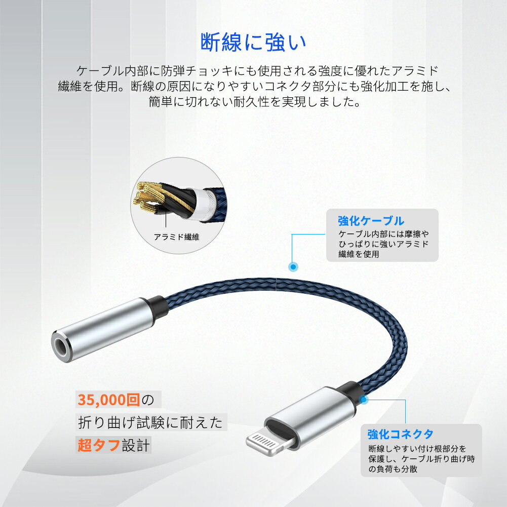 【5倍ポイント】Lazata iPhone 変換アダプ タライトニング 変換アダプタ 3.5mm イヤホンジャック 音楽再生 通話 リモコン操作対応可 iOS10/11/12/13/14/15に対応可