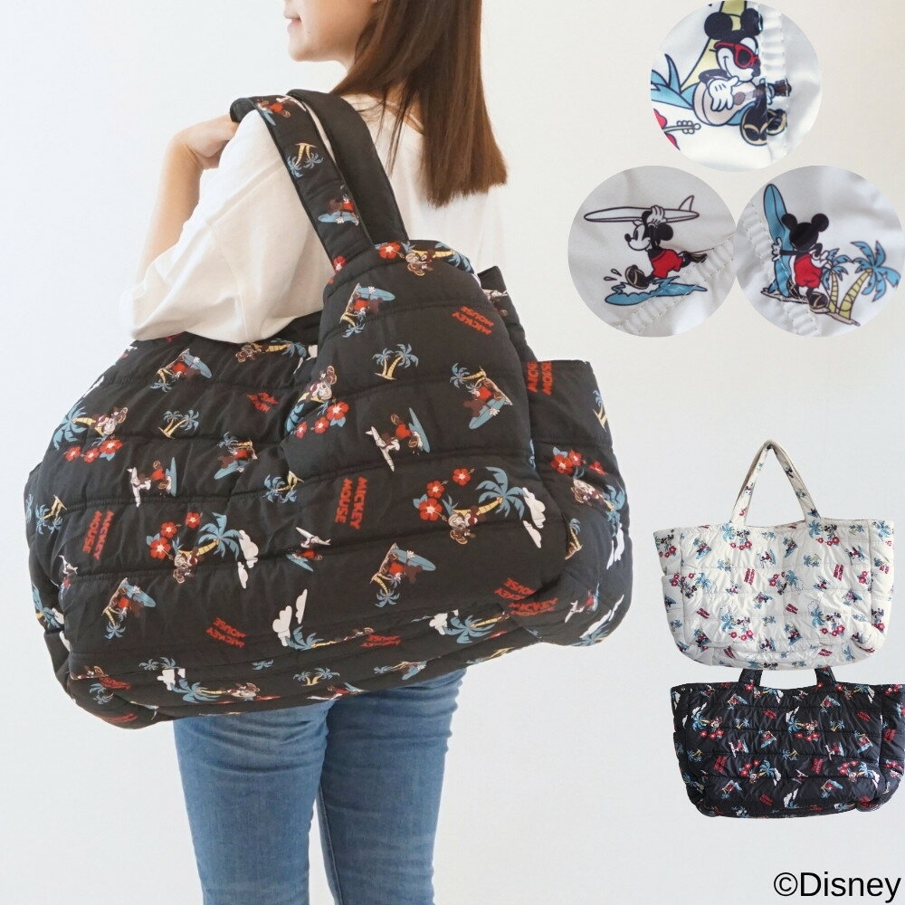 【 Hulalani Hawaii 】 ミッキー トートバッグ フララニ ハワイ 大きめ 中綿のサムネイル
