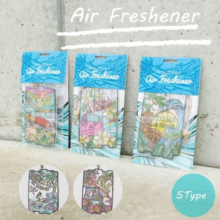 エアフレッシュナー ルームフレグランス トイレ 車 カー用品 カーアクセサリー お部屋 個室 芳香剤 吊り下げ かわいい おしゃれ ハワイ ハワイアン雑貨 使用...