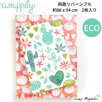 ラッピングペーパー 包装紙 ラッピング用品 ラッピリー Wrappily ハワイ デザインペーパー クラフト クラフト紙 ペーパー 紙 ハワイアン雑貨 エコ 再生紙 両面 リバーシブル アート プレゼント ギフト 海外 かわいい おしゃれ ボタニカル サボテン ブックカバー