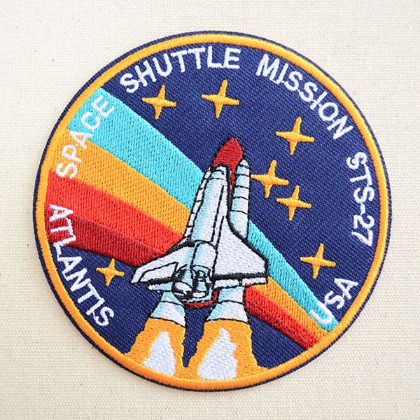 ロゴワッペン NASA ナサ(STS-027) NFC-001-027 ワッペン アイロン 通販 アップリケ ブレザー シャツ エンブレム アルファベット イニシャル ミリタリー 入園 名前 キャラクター