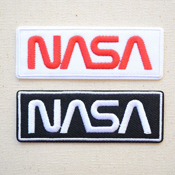 ロゴワッペン NASA ナサ(2枚組) NFC-001-W ワッペン アイロン 通販 アップリケ ブレザー シャツ エンブレム アルファベット イニシャル ミリタリー 入園 名前 キャラクター