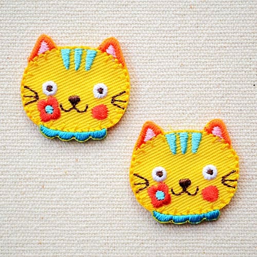 ワッペン ネコ(2枚組) ORG400-23214 ワッペン アイロン ブランド 通販 アップリケ ブレザー シャツ エ..
