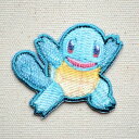 ポケモン ポケットモンスター ゼニガメ ワッペン アイロン ブランド POS002 キャラクター 大人向け アップリケ シャツ ミニサイズ アルファベット イニシャル 入園 名前