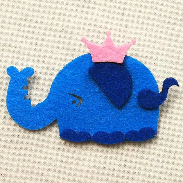 フェルトブローチ ぞう(動物/アニマル) FEB-012