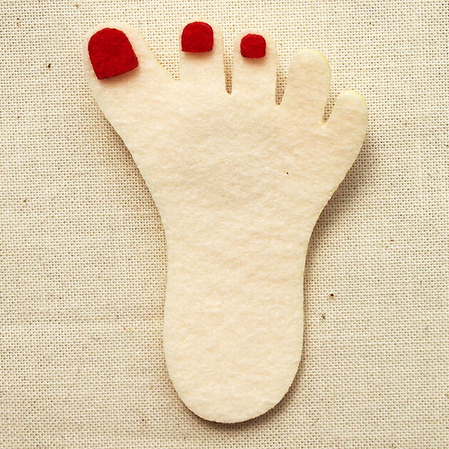 フェルトブローチ フット(足) FEB-019