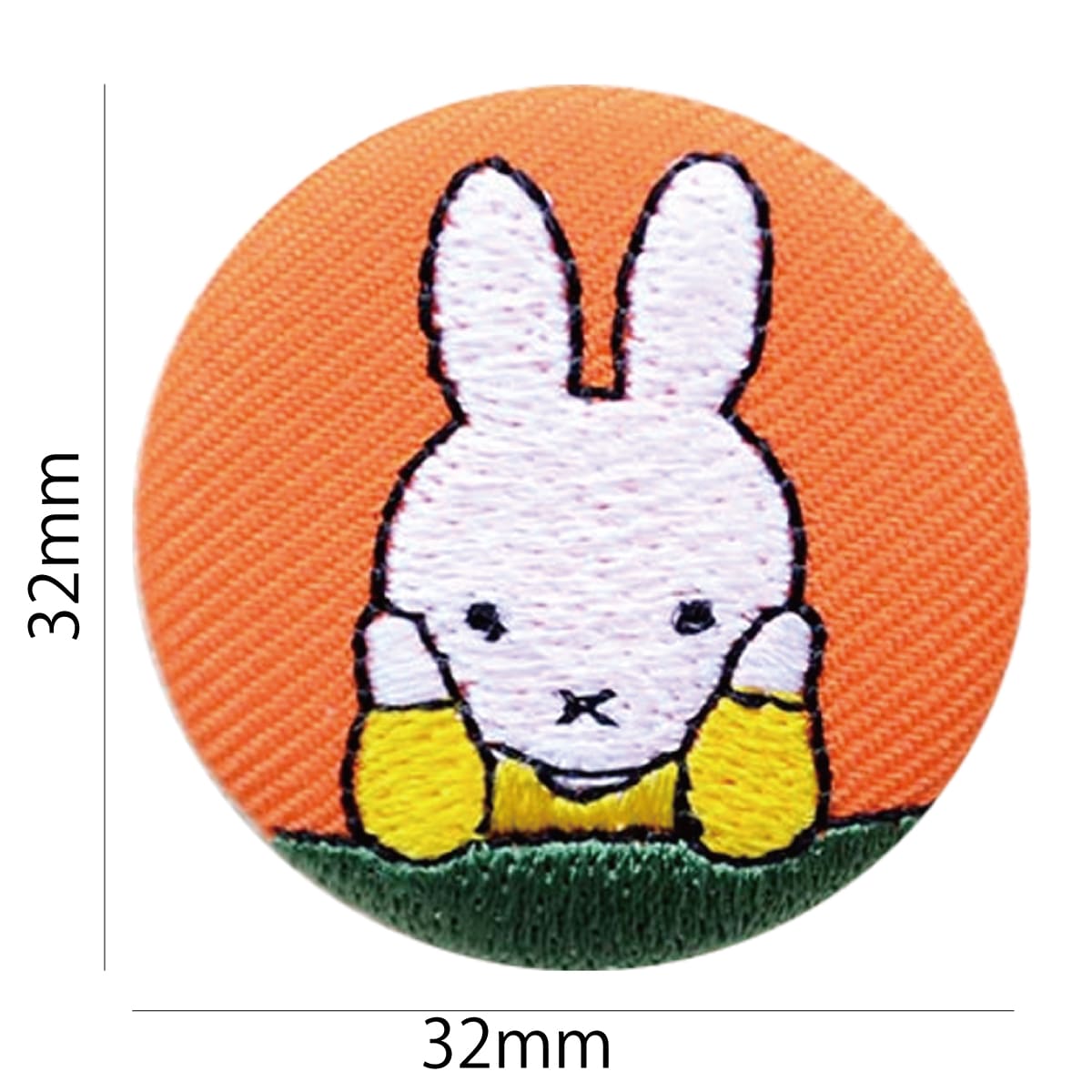 刺繍ブローチ ミッフィー(ほおづえ) Dick Bruna/ディック ブルーナ D02B1272 ワッペン アイロン ブランド 通販 アップリケ ブレザー バッチ ブローチ キャラクター