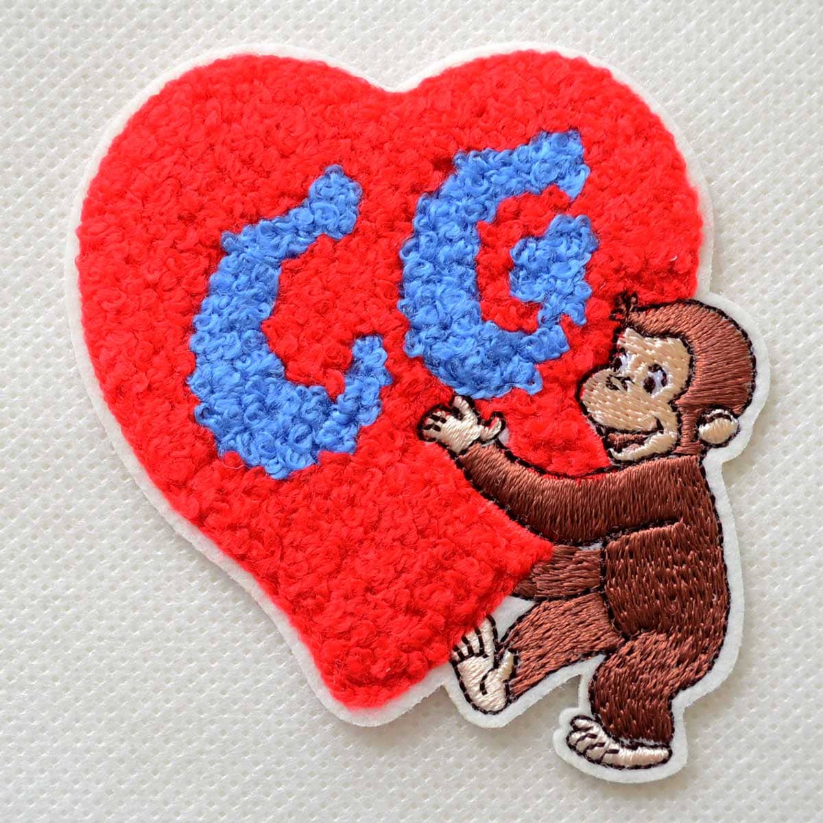 おさるのジョージ ワッペン アイロン ハート サガラ U01Y2891 男の子 女の子 大人向け ブランド アップ..
