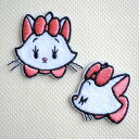 ワッペン おしゃれキャット マリー ディズニー Disney 2枚組 MY5505-MY511 ワッペン アイロン ブランド 通販 アップリケ ブレザー シャツ エンブレム アルファベット イニシャル ミリタリー 入園 名前 キャラクター
