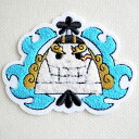 刺繍シール ワンピース ONE PIECE ジンベイ サガラ ステッカー S03Y3017 キャラクター スーツケース スマホ かっこいい かわいい 車 アウト...