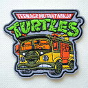 ワッペン タートルズ バス TMNT-00012-6 大人向け アップリケ アルファベット ぬいぐるみ ガチャ イニシャル 入園 名前 キャラクター
