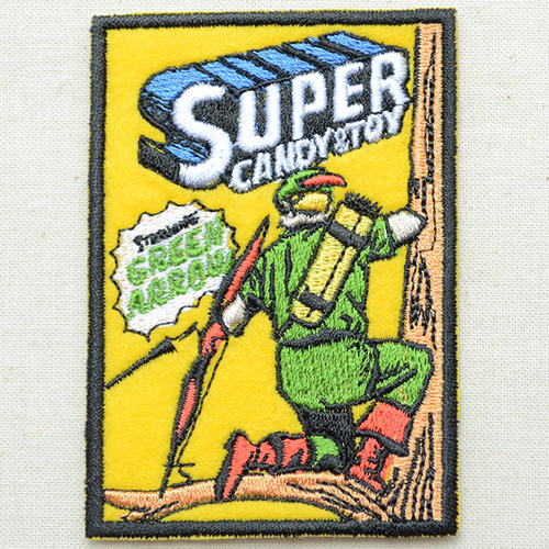 ワッペン Green Arrow グリーンアロー Super Candy&Toy スーパーキャンディアンドトイ CHW-027 アイロン アップリケ パッチ アルファベット エンブレム 名前 ミリタリー 車 ディズニー ワッペン