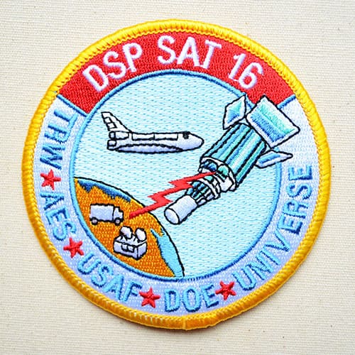 ワッペン スペースシャトル DSP SAT 16 BW003-05030 ワッペン アイロン ブランド 通販 アップリケ ブレザー シャツ エンブレム アルファベット イニシャル ミリタリー 入園 名前 キャラクター ワッペン スペースシャトル DSP SAT 16 BW003-05030 ワッペン アイロン ブランド 通販 アップリケ ブレザー シャツ エンブレム アルファベット イニシャル ミリタリー 入園 名前 キャラクター