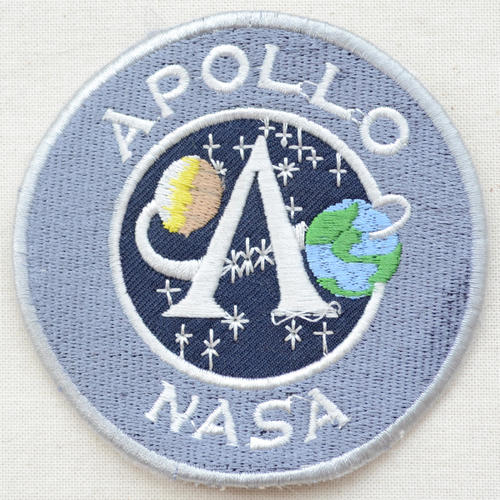 ロゴワッペン APOLLO NASA アポロナサ LGW-016 アイロン アップリケ パッチ アルファベット エンブレム 名前 ミリタリー 車 ディズニー ワッペン