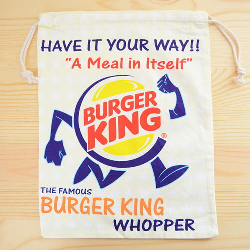 アメリカンロゴ巾着袋(L) バーガーキング Burger King LJK-L023 SSS