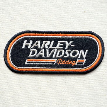 ワッペン ハーレーダビッドソン Harley-Davidson(レーシング) LFW-018 ワッペン アイロン ブランド 通販 アップリケ ブレザー シャツ エンブレム アルファベット イニシャル ミリタリー 入園 名前 キャラクター