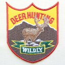 アウトドアワッペン Deer Hunting(シカ/エンブレム) ODW-002 ワッペン ブローチ ブランド 通販 アップリケ ブレザー エンブレム アルファ...