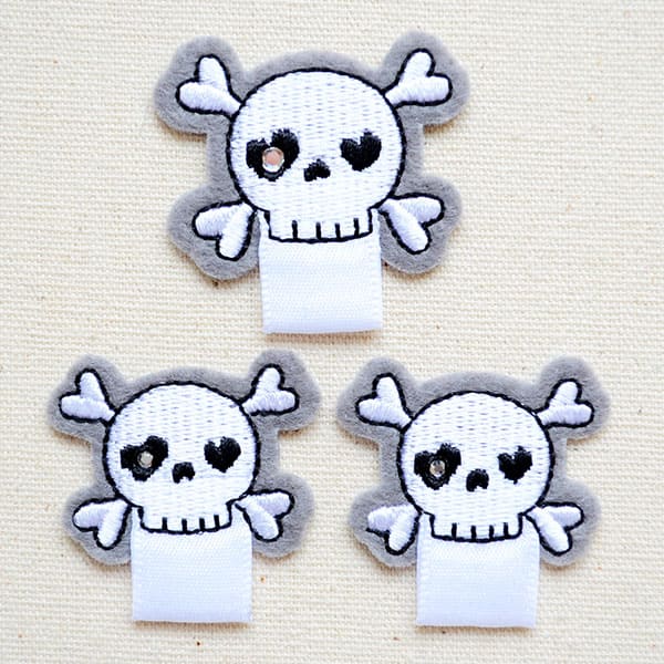 名札つけアップリケ/ワッペン スカル(3枚組) GA567-56716 ワッペン アイロン ブランド 通販 アップリケ..
