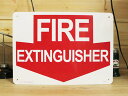 看板/プラスチックサインボード 消火栓はここです Fire Extinguisher CA-13 *追跡可能メール便不可 木製 ガレージ 庭 メッセージ 什器 店舗什器 アメリカ雑貨 アンティーク ボード ロード アメリカ