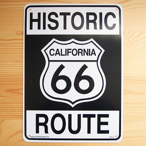 看板/プラスチックサインボード ヒストリックルート66 Route66 CA-30 *追跡可能メール便不可 木製 ガレージ 庭 メッセージ 什器 店舗什器 アメリカ雑貨 アンティーク ボード ロード アメリカ SSS