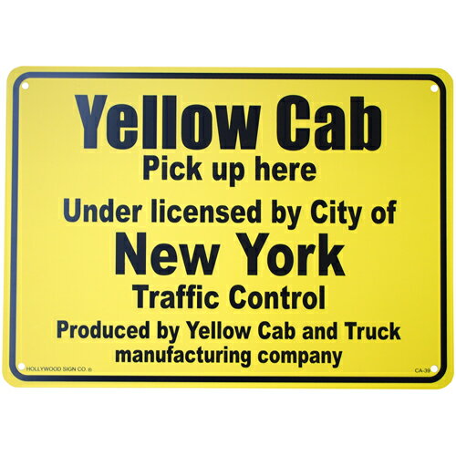 看板/プラスチックサインボード イエローキャブ Yellow Cab CA-39 *メール便不可 SSS