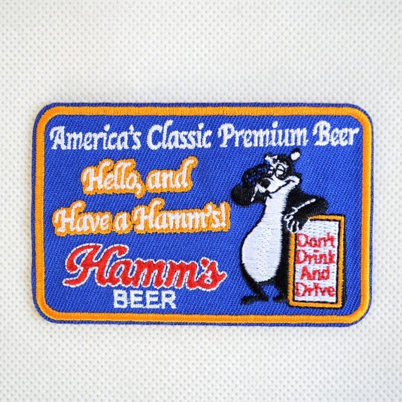 ワッペン ハムズ ビール Hamm s Beer BEAR ワッペン アイロン ブランド 通販 アップリケ ブレザー シャツ エンブレム アルファベット イニシャル ミリタリー 入園 名前 キャラクター